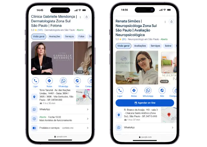 Clientes Google Meu Negócio gerenciados